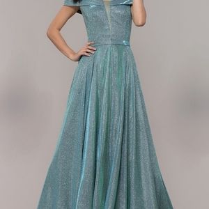 Deep V-neck Dream Gliter Dress